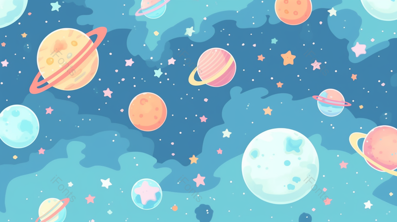 六一儿童卡通星空背宇宙景图,插画/手绘图,插画/手绘图库,插画/手绘图下载,插画/手绘